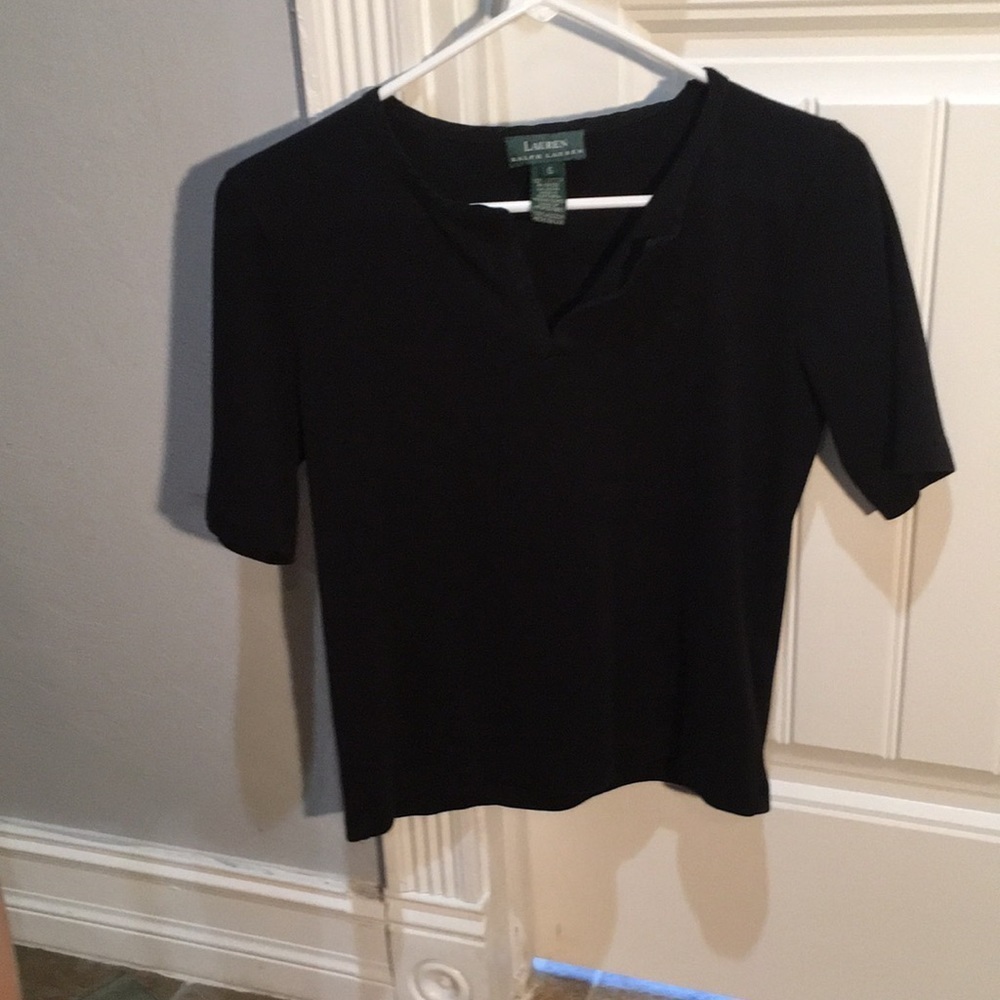 Lauren Ralph Lauren Black short sleeve tee. Size small. NWT